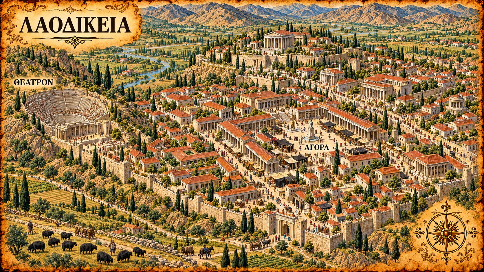 Illustrated map: Laodicea